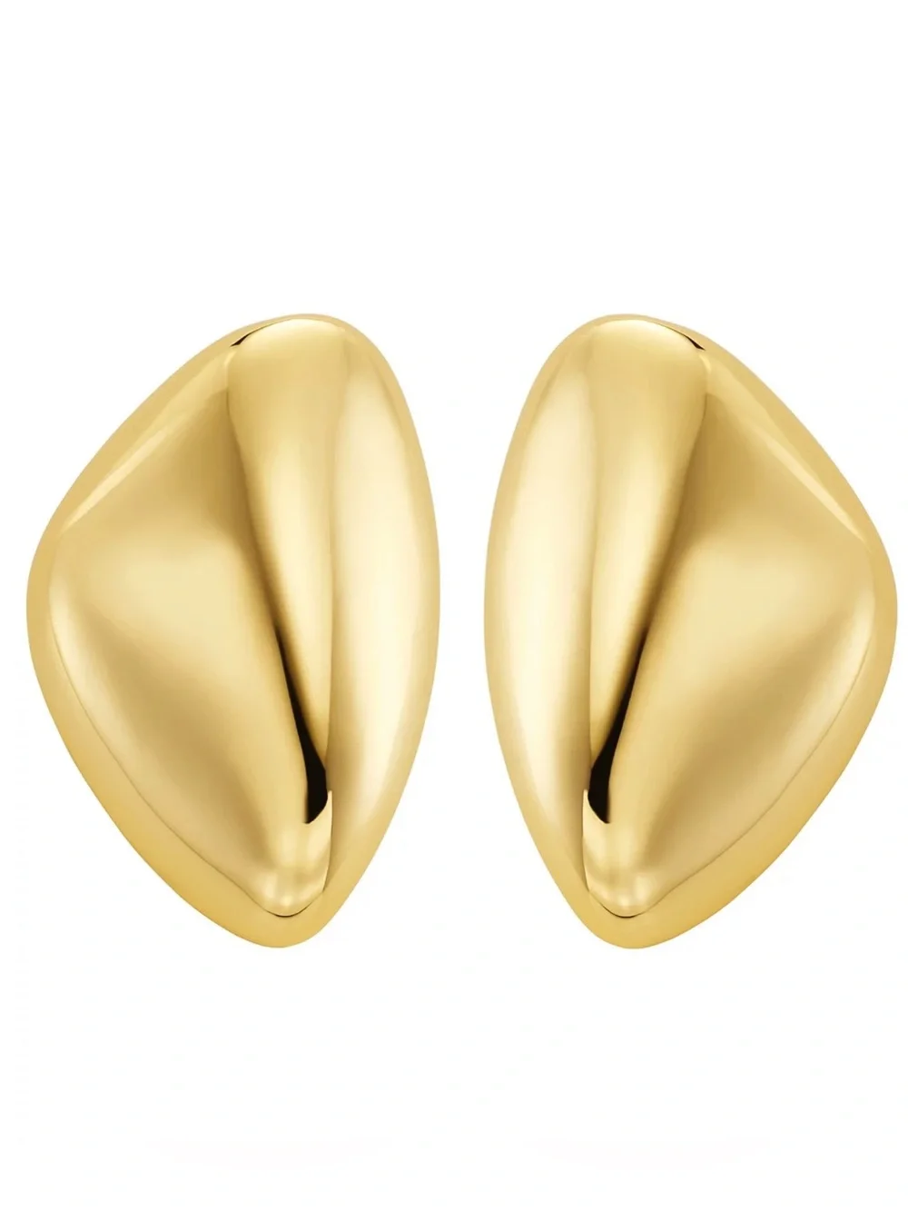 Michael Kors Brass Pebble Statement Earrings